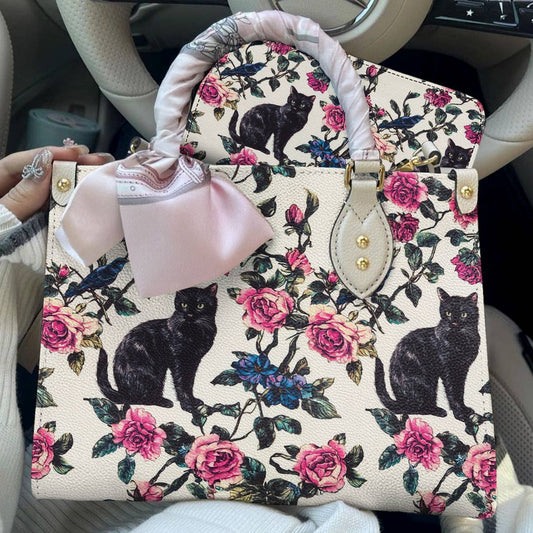 Cat Leather Bag Mystic Roses