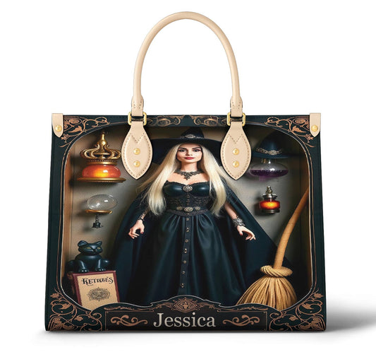 Personalized Leather Bag Beautiful Witch Life