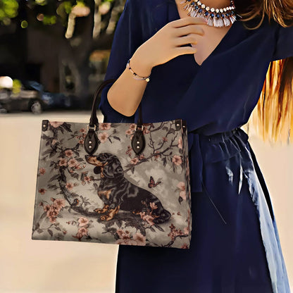 Dachshund Leather Bag Royal Garden Romp