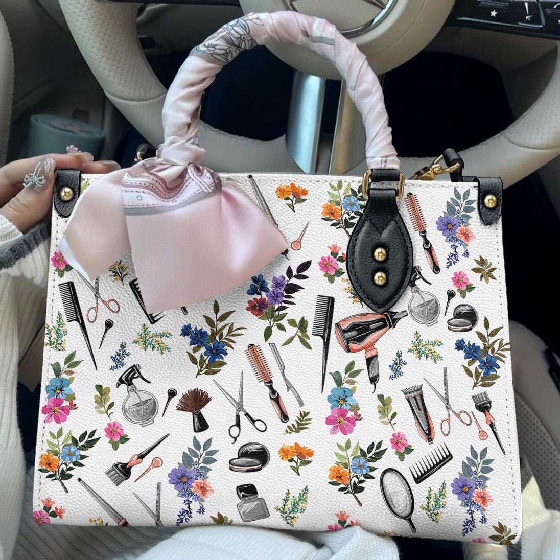 Leather Bag Hairstylist’s Elegance