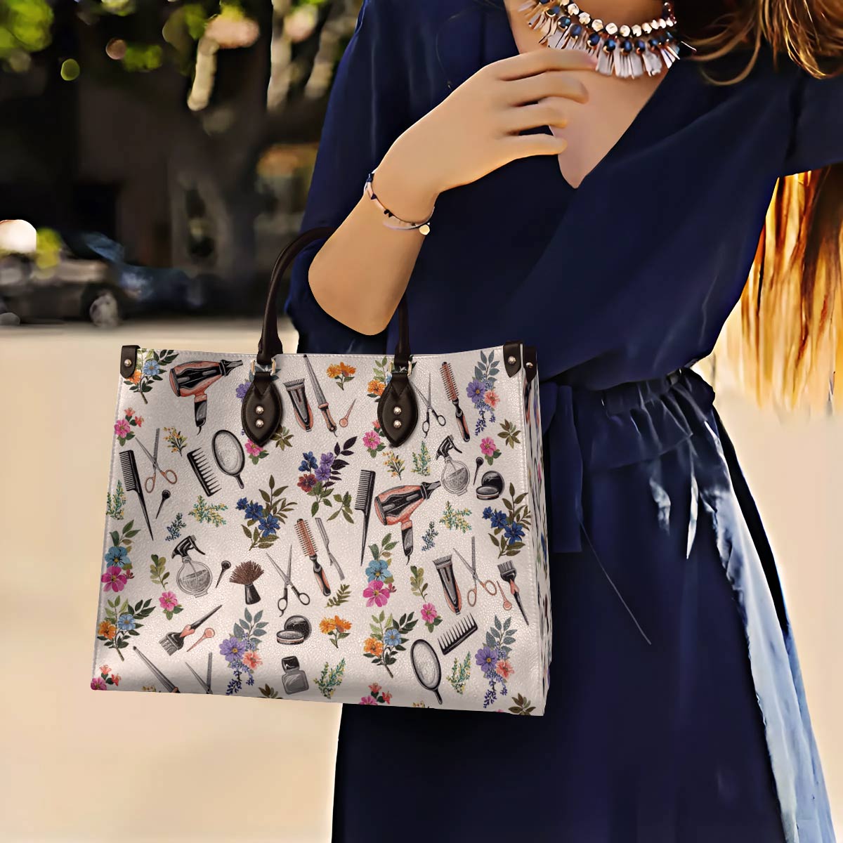 Leather Bag Hairstylist’s Elegance