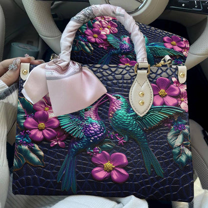Hummingbird Leather Bag Violet Song
