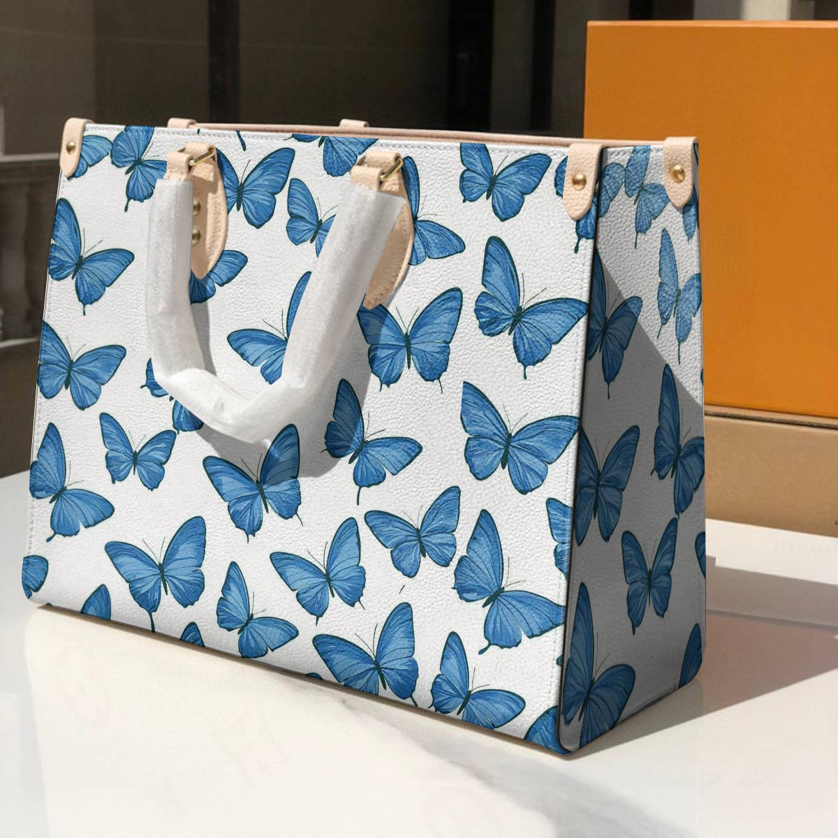 Butterfly Leather Bag Springtime Flutter