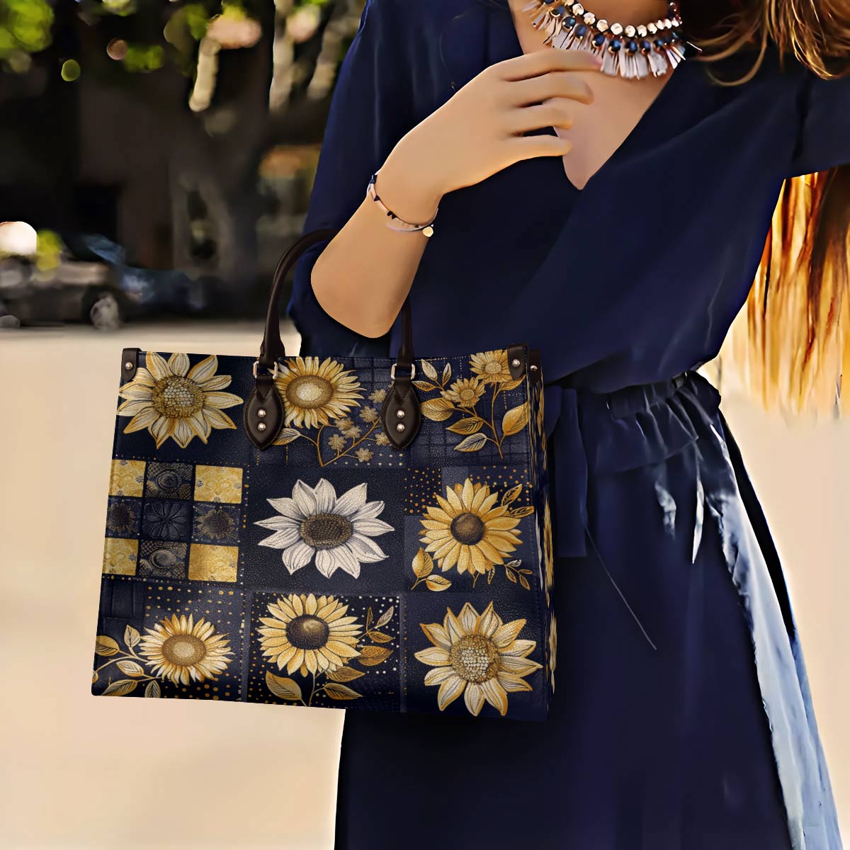 Leather Bag Classic Sunflower