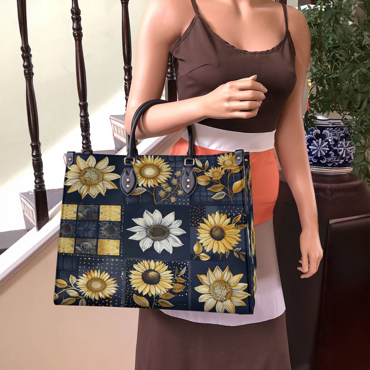 Leather Bag Classic Sunflower
