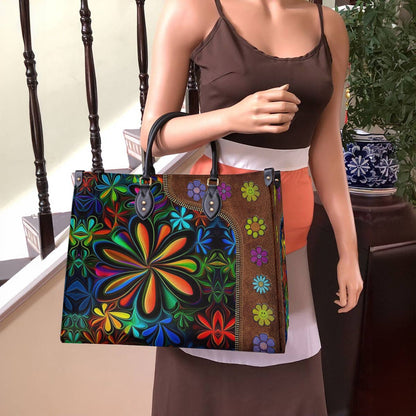 Hippie Leather Bag Flower Child