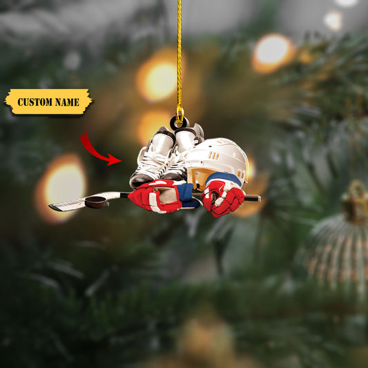 Hockey - Custom Shaped Ornament - christmas gift, Ornament Decoration, Ornament For Gift, Ornament Christmas