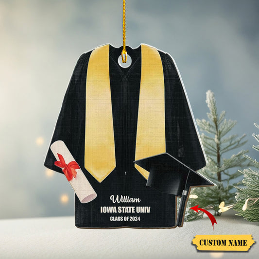HomeDesign Personalized Graduation Gown Ornament Gifts for Graduate, Graduation Ornaments Class of 2023, Graduation Christmas Ornament, College Christmas Ornament Tree Hanging8, Ornament Decoration, Ornament For Gift, Ornament Christmas
