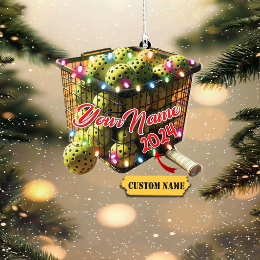 HomeDesign Personalized Pickleball Ornament 2023, Pickleball Paddles, Pickle Baller Sport Gifts Pickleball Ornament Christmas Tree 1 - Copy (3), Ornament Decoration, Ornament For Gift, Ornament Christmas