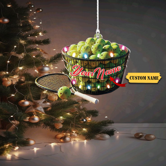HomeDesign Personalized Pickleball Ornament 2023, Pickleball Paddles, Pickle Baller Sport Gifts Pickleball Ornament Christmas Tree 1 - Copy (4), Ornament Decoration, Ornament For Gift, Ornament Christmas
