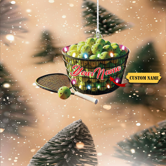 HomeDesign Personalized Pickleball Ornament 2023, Pickleball Paddles, Pickle Baller Sport Gifts Pickleball Ornament Christmas Tree 1 - Copy (4), Ornament Decoration, Ornament For Gift, Ornament Christmas