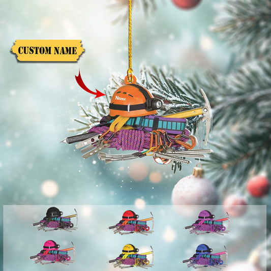 HomeDesign Personalized Rock Climbing Ornaments Custom Climbing Ornament Rock Climber Ornament, Mountain Climbing Bag, Climber Gift Bouldering Gifts Ornament3434, Ornament Decoration, Ornament For Gift, Ornament Christmas
