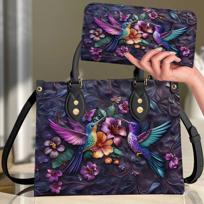 Leather Bag Hummingbird Harmony