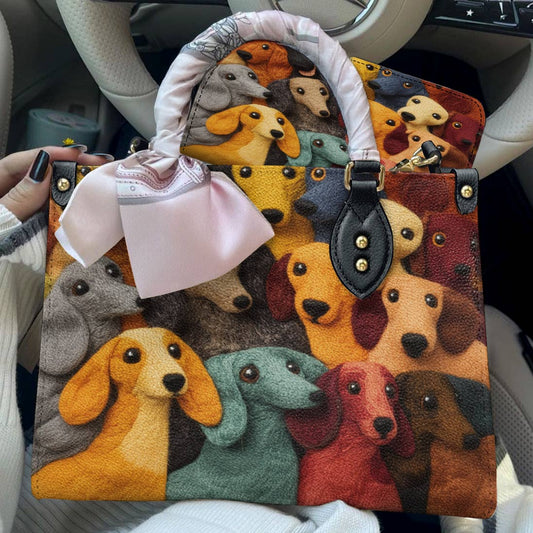 Leather Bag Dachshund Kaleidoscope