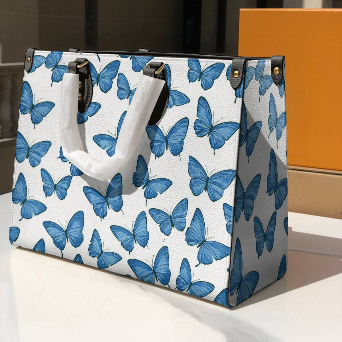 Butterfly Leather Bag Springtime Flutter