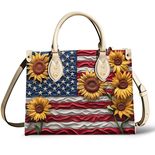 Leather Bag Sunflower Freedom