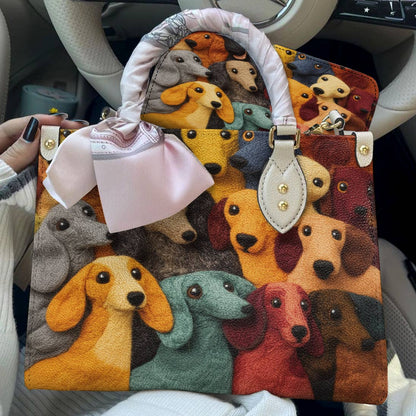 Leather Bag Dachshund Kaleidoscope