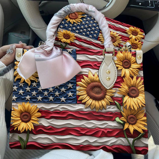 Leather Bag Sunflower Freedom