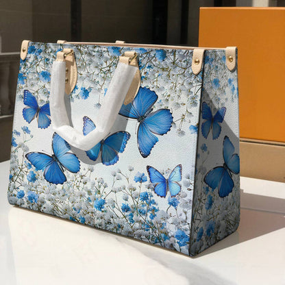 Butterfly Leather Bag Morning Sky