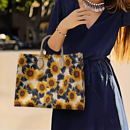 Leather Bag Twilight Sunflower
