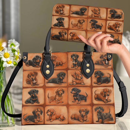 Leather Bag Vintage Dachshund Life