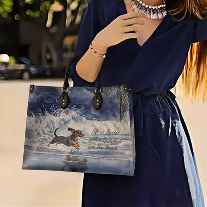 Dachshund Leather Bag Waves & Wagging Tails