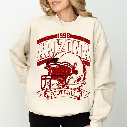 Vintage 90s Style Arizona Football Sweatshirt, Game Day Shirt, Arizona Team Football Shirt, Sunday Arizona, Sport Shirt, Arizona Football