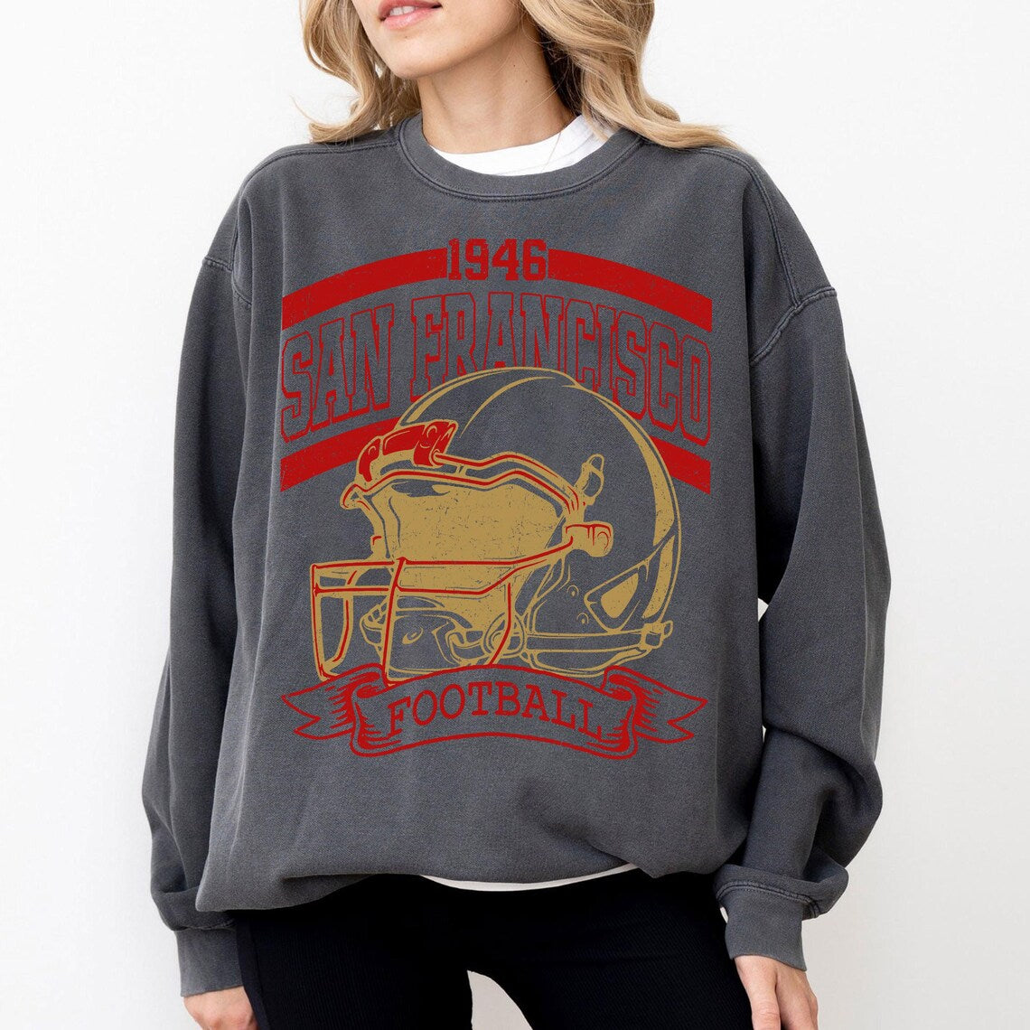 Retro 90s Style San Francisco Football Sweatshirt, Game Day, San Francisco Team Football Shirt, Sunday San Francisco, San Francisco Football