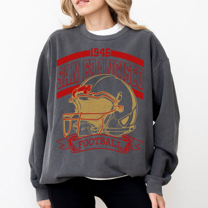 Retro 90s Style San Francisco Football Sweatshirt, Game Day, San Francisco Team Football Shirt, Sunday San Francisco, San Francisco Football
