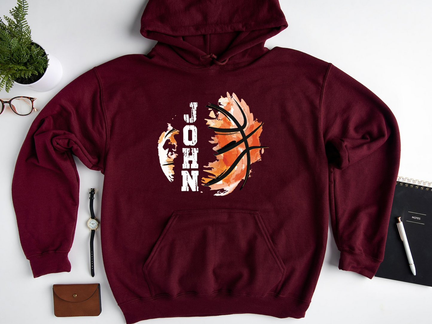 Personalized Basketball Hoodie, Basketball Team Hoodie, Basketball Player Name Hoodie, Custom Basketball Sweatshirt, Basketball Gift