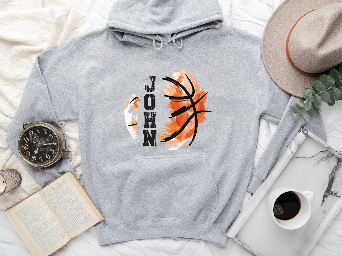 Personalized Basketball Hoodie, Basketball Team Hoodie, Basketball Player Name Hoodie, Custom Basketball Sweatshirt, Basketball Gift
