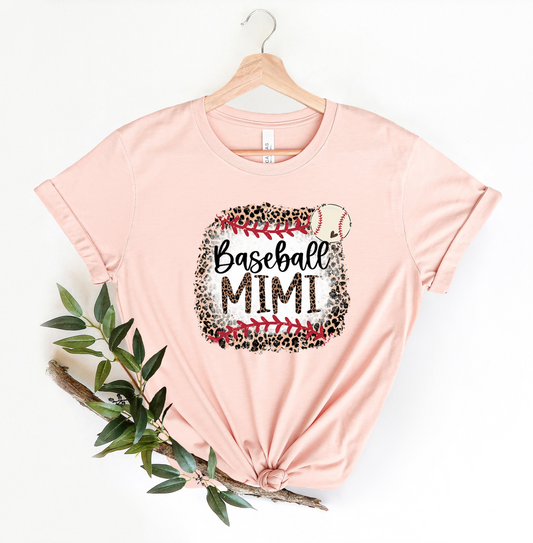 Leopard Baseball Mimi shirt, Baseball Grandma Sweatshirt,Leopard Baseball Grandma Hoodie,Grandma Birthday Gift,Grandma Shirt