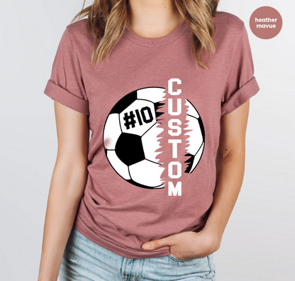 Custom Soccer Shirt, Soccer Graphic Tees, Personalized Soccer T-Shirt, Soccer Mom Shirt, Soccer Player Gifts, Sport Shirt, Soccer Outfit