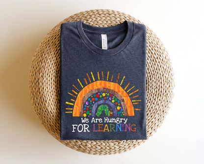We Are Hungry For Learning Shirt, Back To School Gift, 1st Day Of School, Funny Teacher Shirt, Teacher Gifts, Teacher T-Shirt