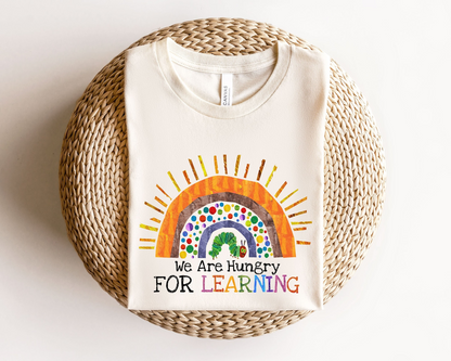 We Are Hungry For Learning Shirt, Back To School Gift, 1st Day Of School, Funny Teacher Shirt, Teacher Gifts, Teacher T-Shirt