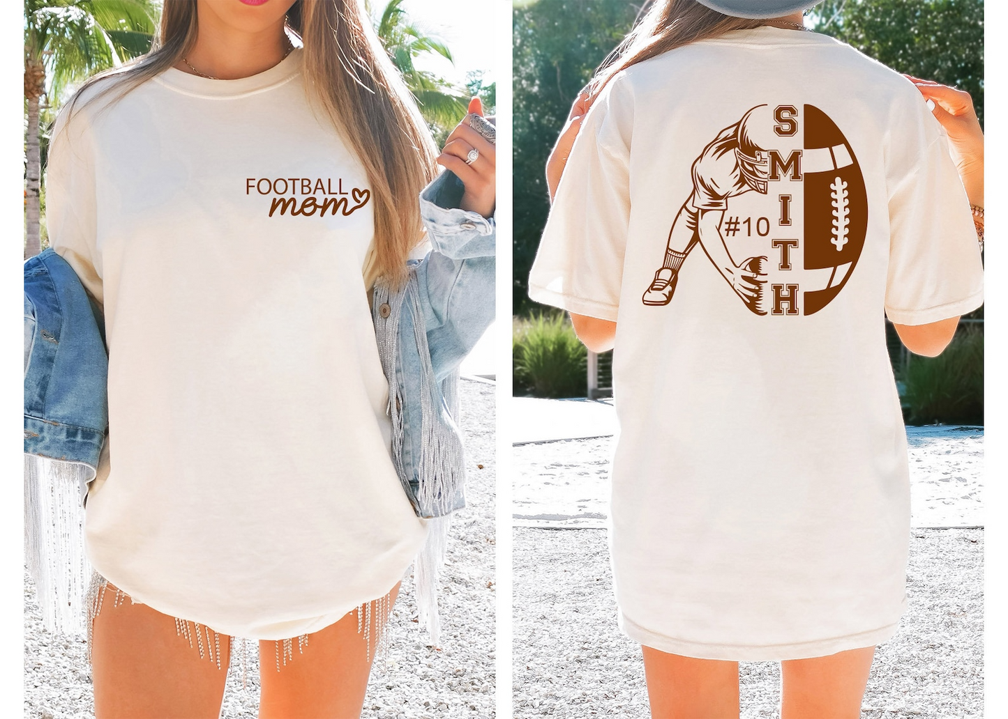 Customized Football Mom Sweatshirt - Your Name Football Shirt - Football Shirt - Game Day Shirt - Football Season Shirt - Football Mom Shirt