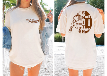 Customized Football Mom Sweatshirt - Your Name Football Shirt - Football Shirt - Game Day Shirt - Football Season Shirt - Football Mom Shirt