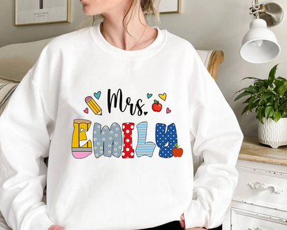 Custom Teacher Shirt, Teacher Name Shirt, Teacher Gifts Personalized, Teacher Appreciation Gifts, Back to School Shirt, Gift for Teacher Day