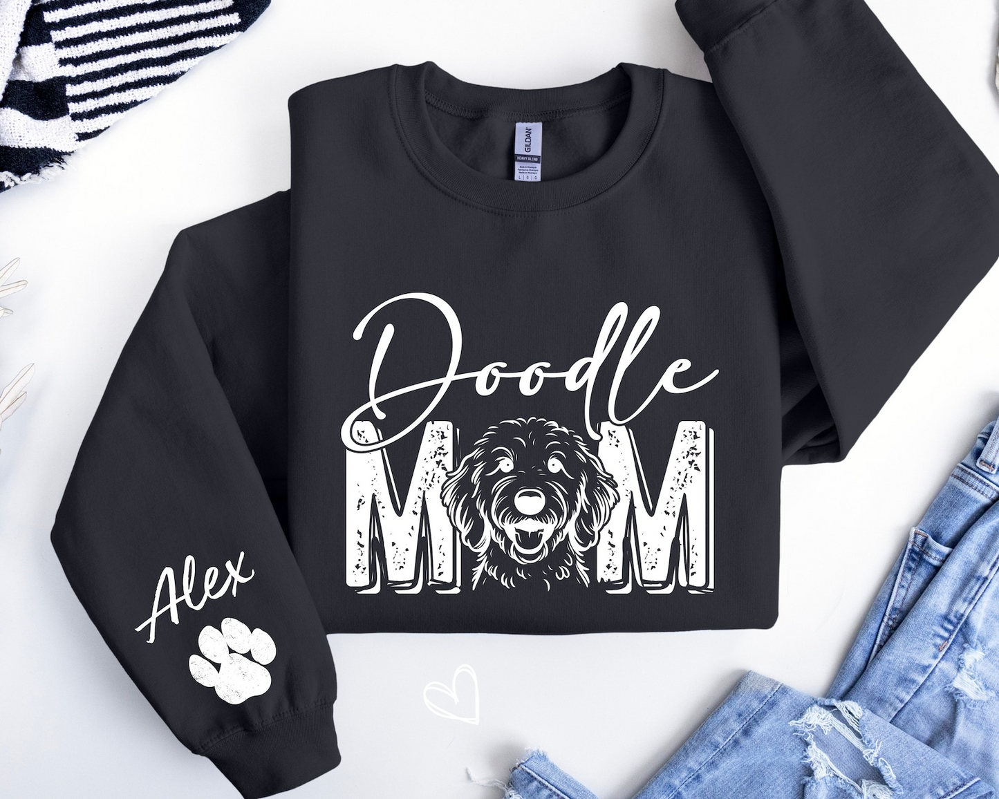 Goldendoodle Custom Sweatshirt, Doodle Mom Sweatshirt, Goldendoodle hoodie, Golden Doodle mom shirt, Personalized Dog Sweatshirt