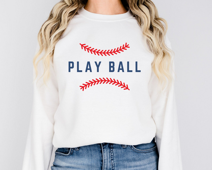 Baseball Sweatshirt, Play Ball Sweatshirt, Baseball Mama Sweater, Baseball Fan Shirt, Game Day Shirt, Baseball Game Shirt, Baseball Crewneck