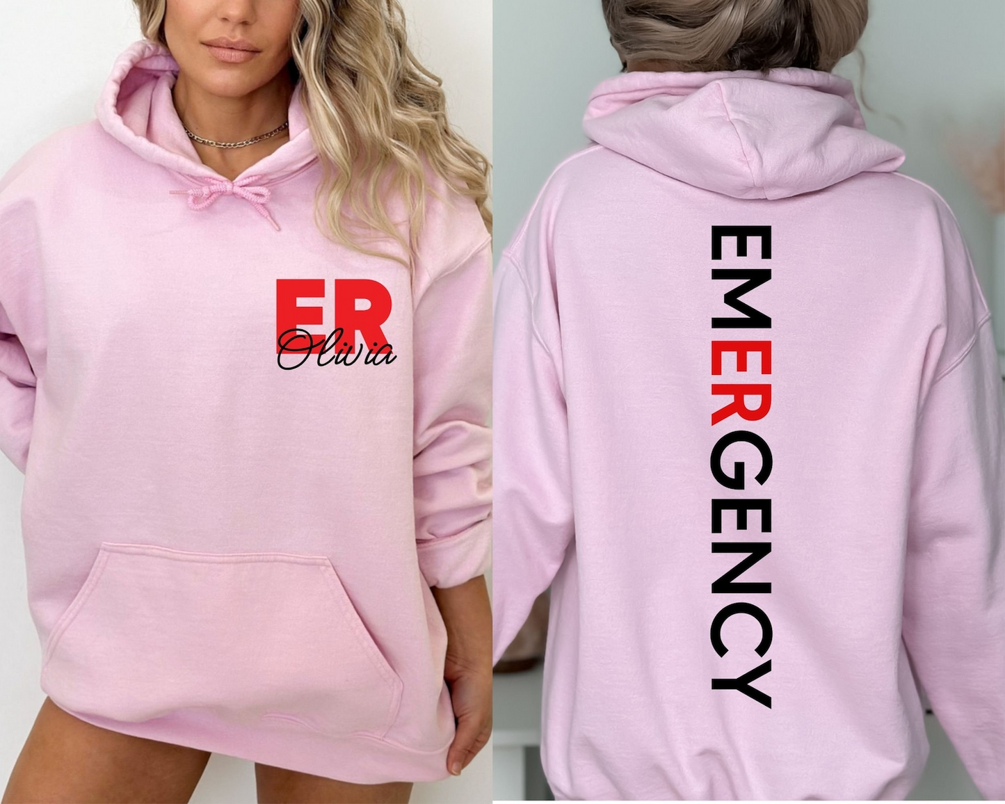 Custom Emergency Department Sweatshirt, Personalized ER Nurse Sweatshirt, Emergency Room Tech Gift