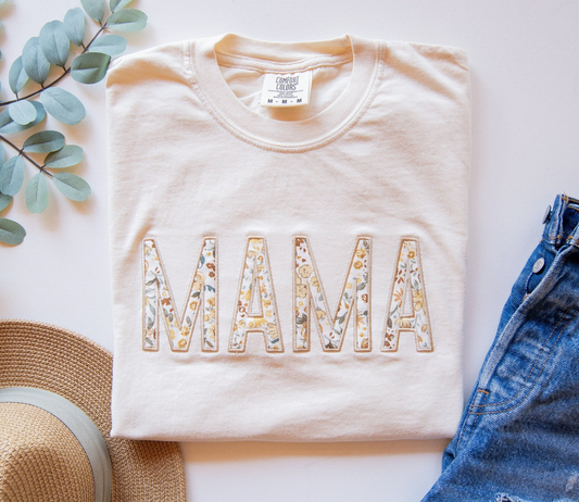 Mama Embroidered Shirt, Gift for Mom, Mama Shirt, Mother's Day gift, Embroidered Mom Shirt, New Mom Gift,
