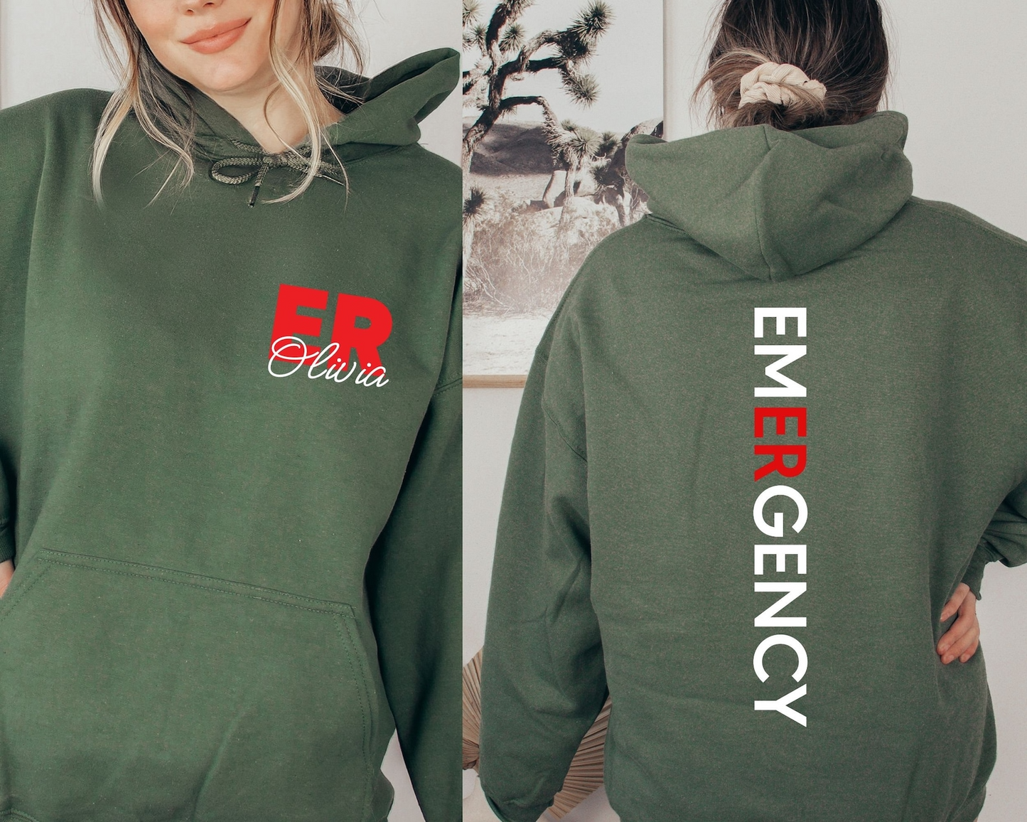 Custom Emergency Department Sweatshirt, Personalized ER Nurse Sweatshirt, Emergency Room Tech Gift