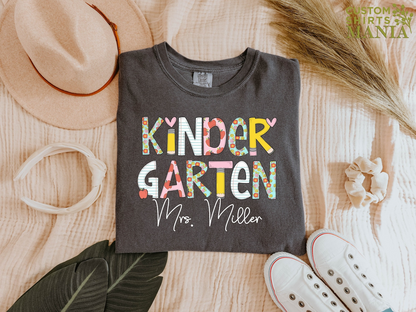 Personalized Kindergarten Teacher Shirt,Kindergarten Dream Team Teacher TShirt,Back to School Gift,Kindergarten Teacher Shirt