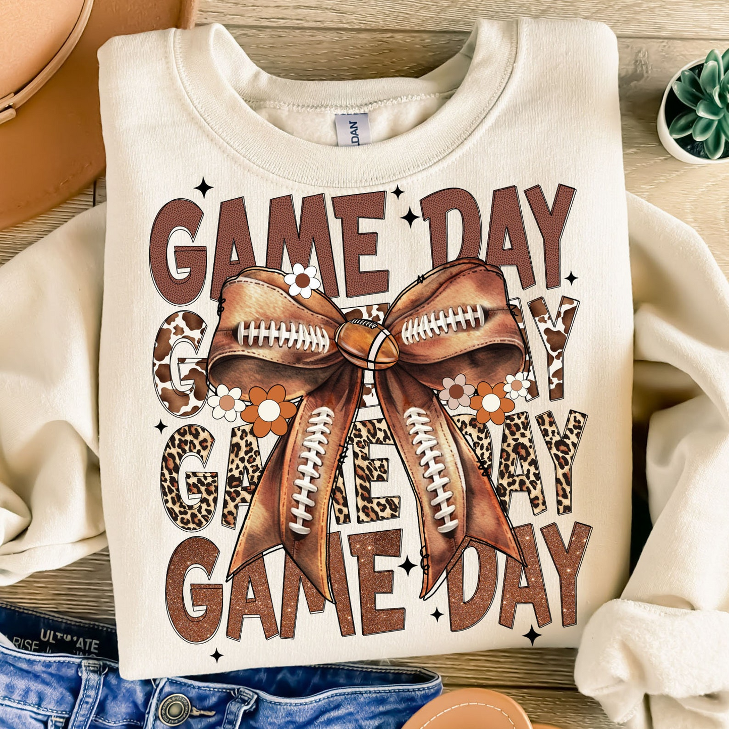 Coquette Football Sweatshirt, Football Bow shirt, Football mom shirt, Game Day shirt