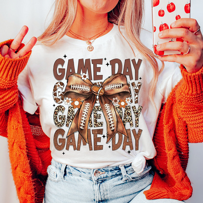 Coquette Football Sweatshirt, Football Bow shirt, Football mom shirt, Game Day shirt