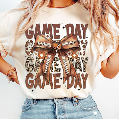 Coquette Football Sweatshirt, Football Bow shirt, Football mom shirt, Game Day shirt