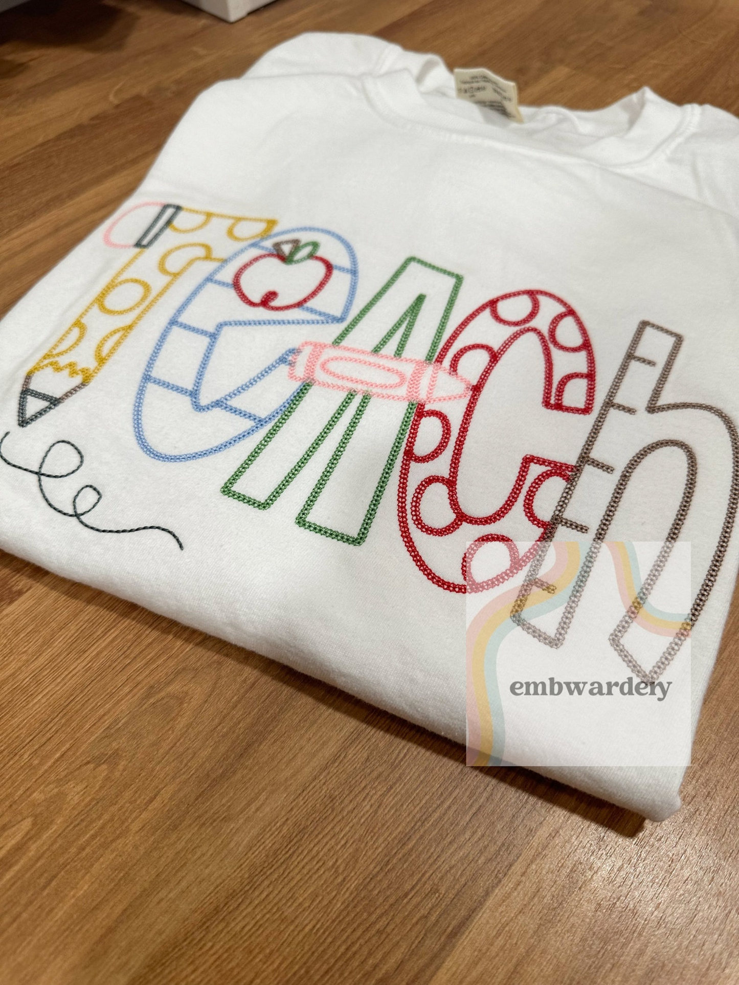 Embroidered Teach Tee