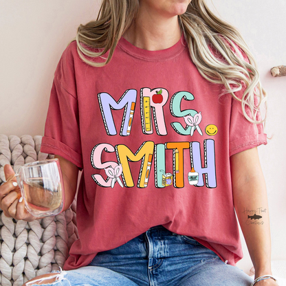 Custom Teacher Shirt, Teacher Name Shirt, Teacher Appreciation Gift, Back to School Shirt, Gift For Teacher, School Shirt, New Teacher Gifts