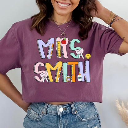 Custom Teacher Shirt, Teacher Name Shirt, Teacher Appreciation Gift, Back to School Shirt, Gift For Teacher, School Shirt, New Teacher Gifts